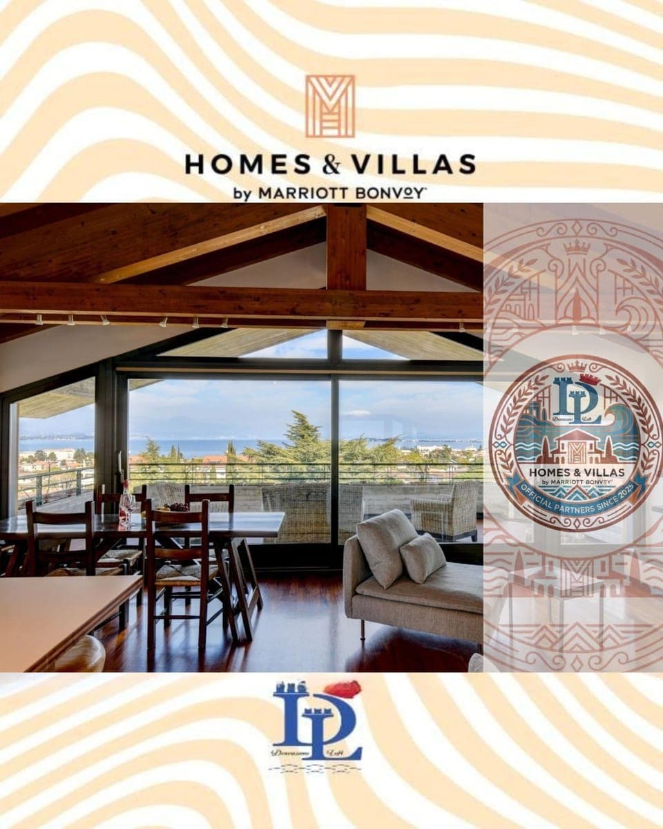 Property building, Property logo or sign, View (from property/room), Living room, Logo/Certificate/Sign, Lake view