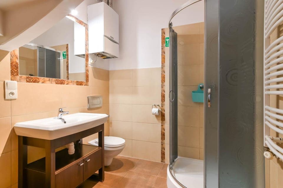 Shower, Toilet, Bathroom, towels