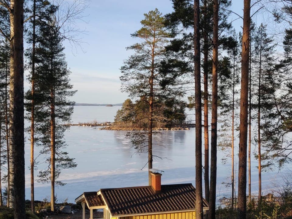 Property building, Natural landscape, Winter, Lake view, Sports