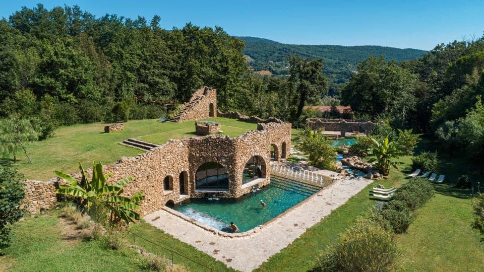 Bird's eye view, Hot Spring Bath, Open Air Bath