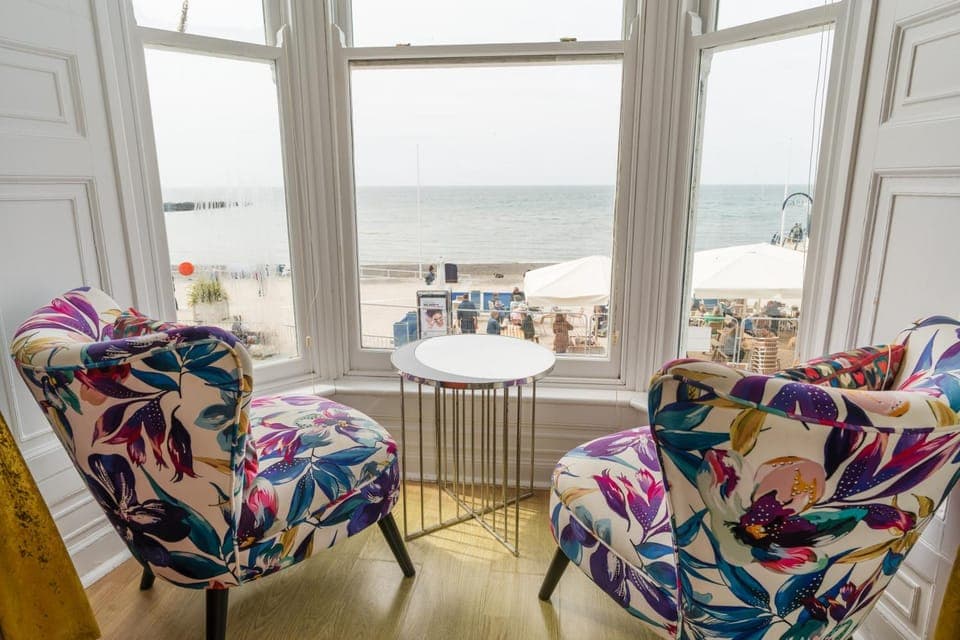 Natural landscape, Living room, Seating area, Sea view