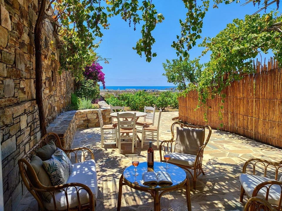 Patio, Garden, Seating area, Dining area, Sea view