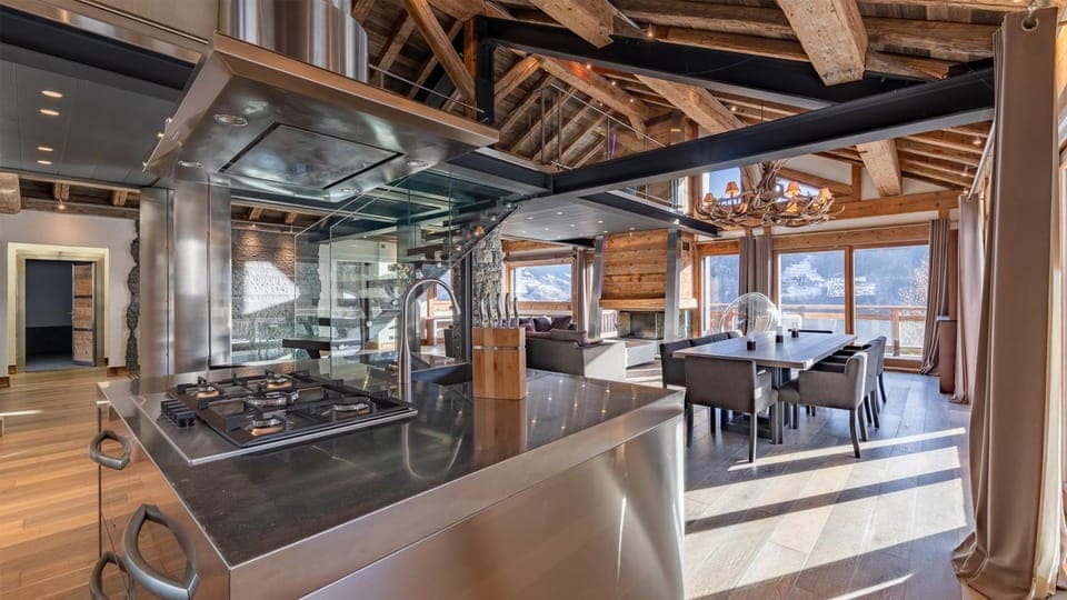 Living room, oven, stove, kitchen