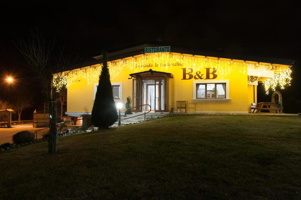 Property building, Night, Garden, Garden view