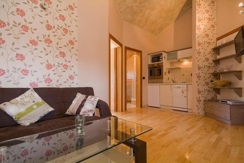 Kitchen or kitchenette, Living room, Dining area