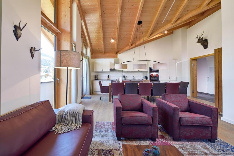 Day, Summer, Kitchen or kitchenette, Living room, Dining area