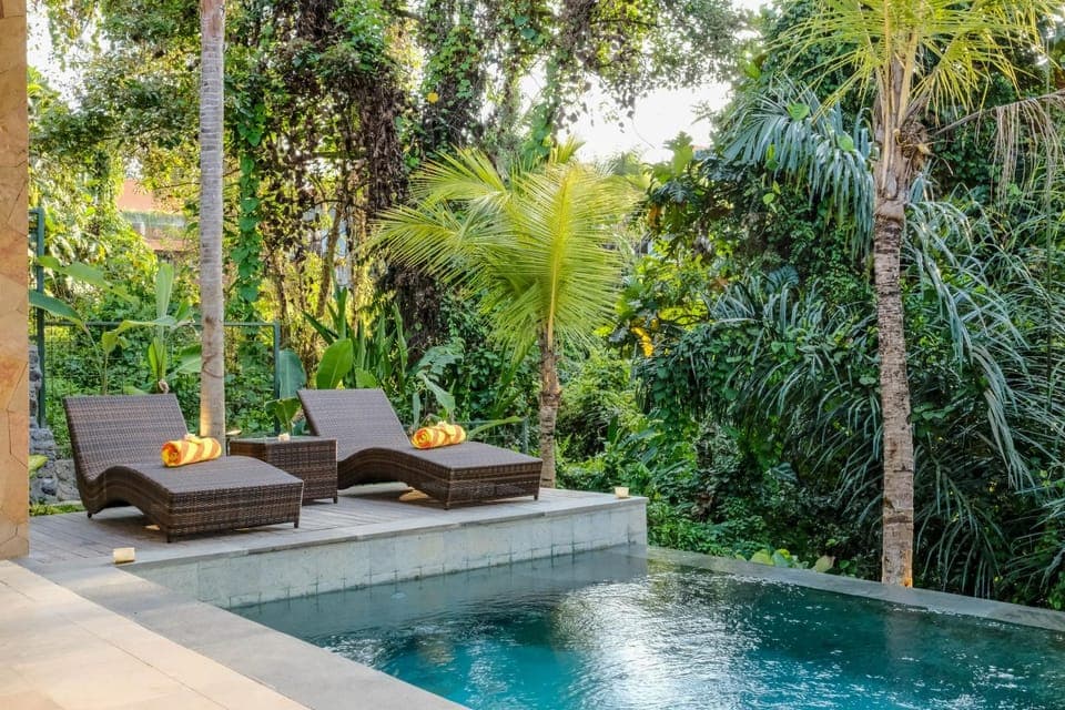 Patio, Day, Bird's eye view, Garden, Garden, Balcony/Terrace, Balcony/Terrace, Floor plan, Garden view, Garden view, Landmark view, Landmark view, Pool view, Pool view, River view, River view