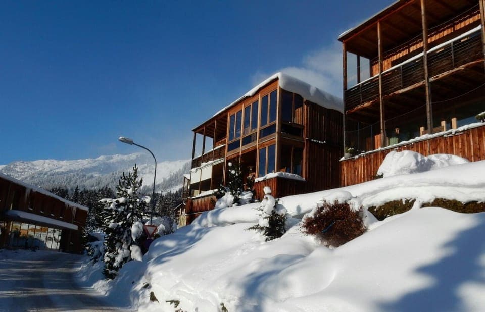 Property building, Winter, Mountain view