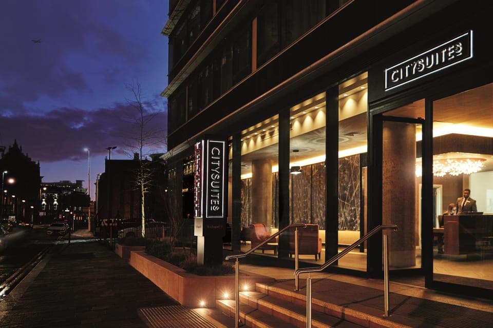 Property building, Facade/entrance, Property logo or sign, Lobby or reception