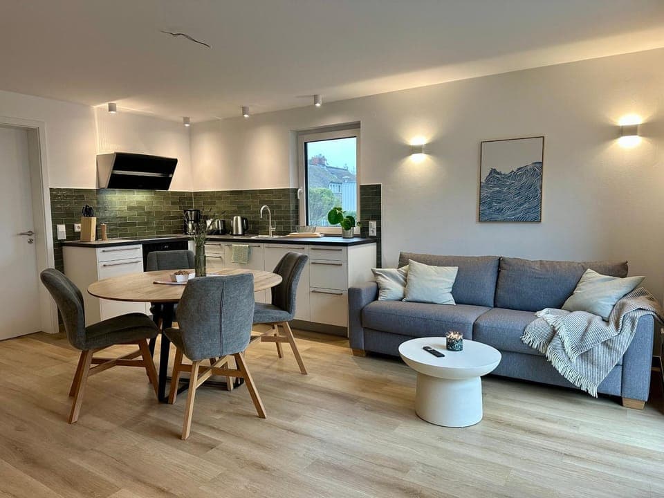 Kitchen or kitchenette, Living room, Dining area