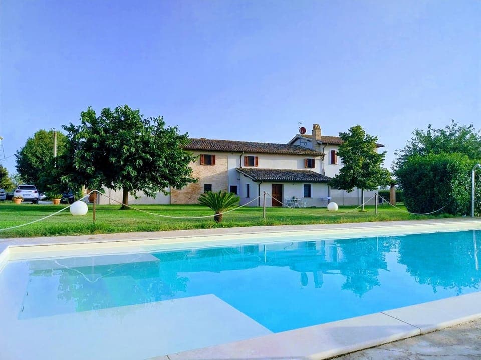 Property building, Day, Natural landscape, Garden, Garden view, Pool view, Swimming pool