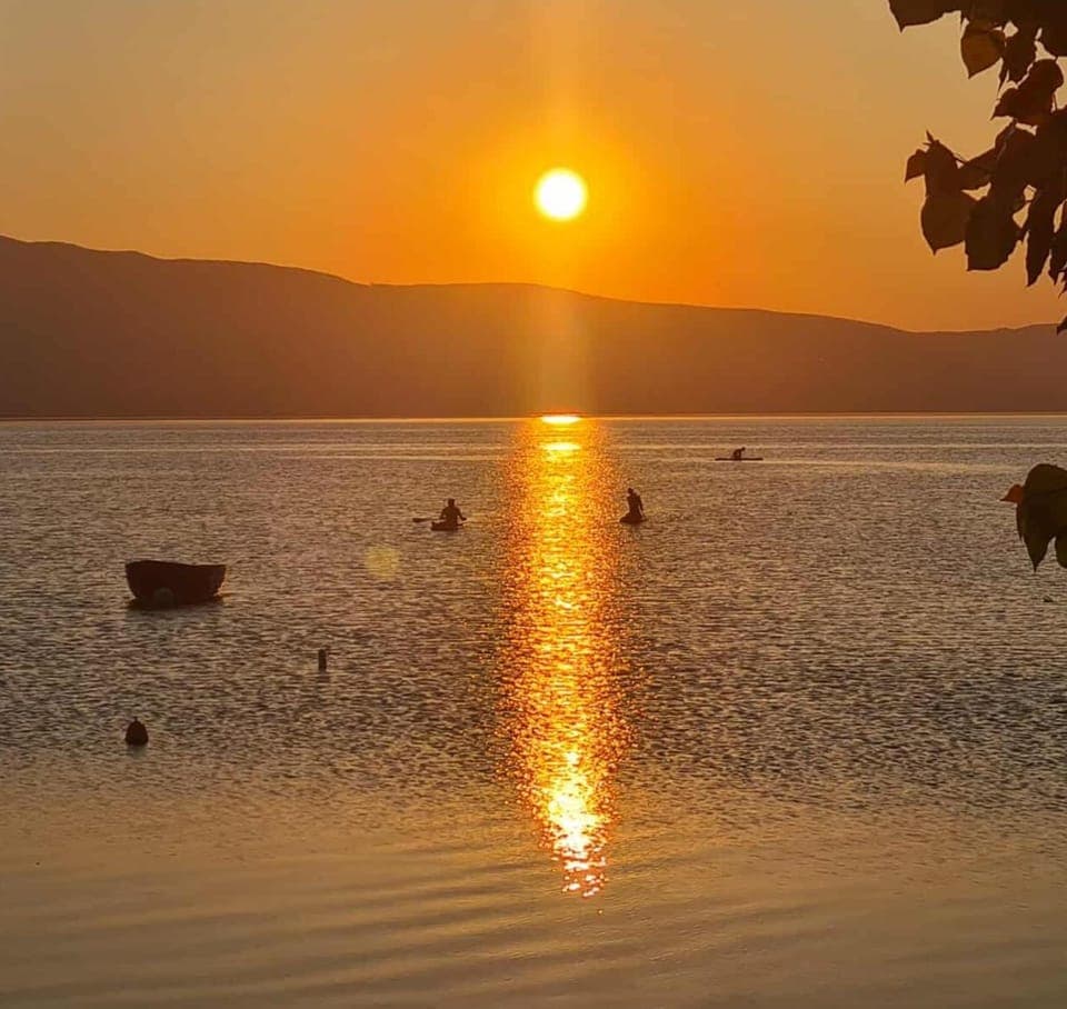 Natural landscape, Lake view, Sunset