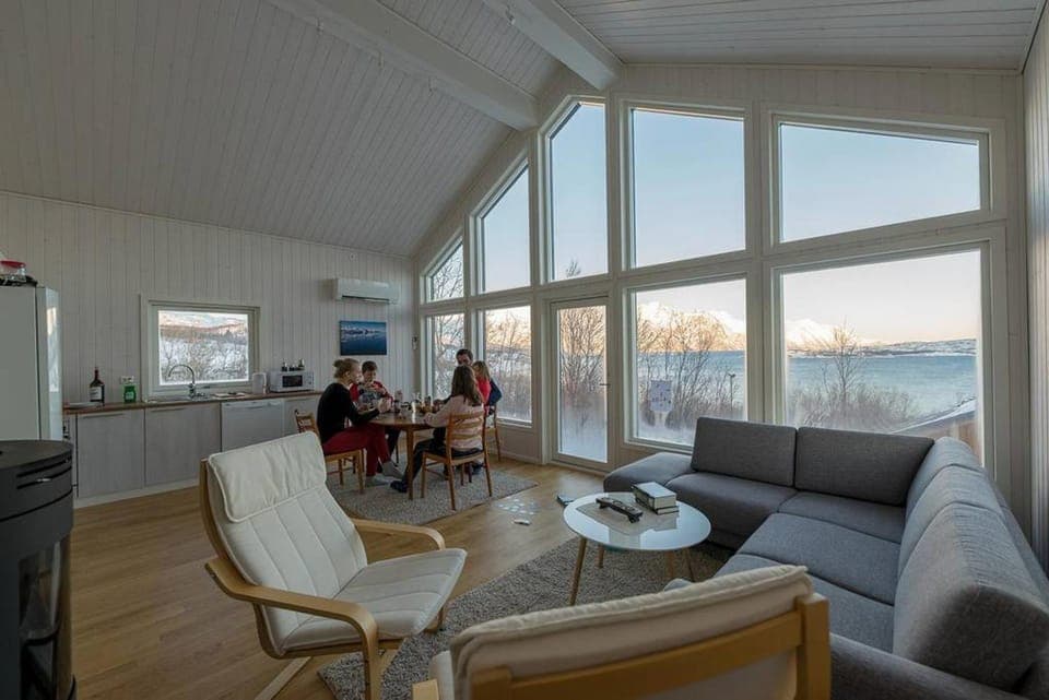 Living room, Seating area, Mountain view, Sea view