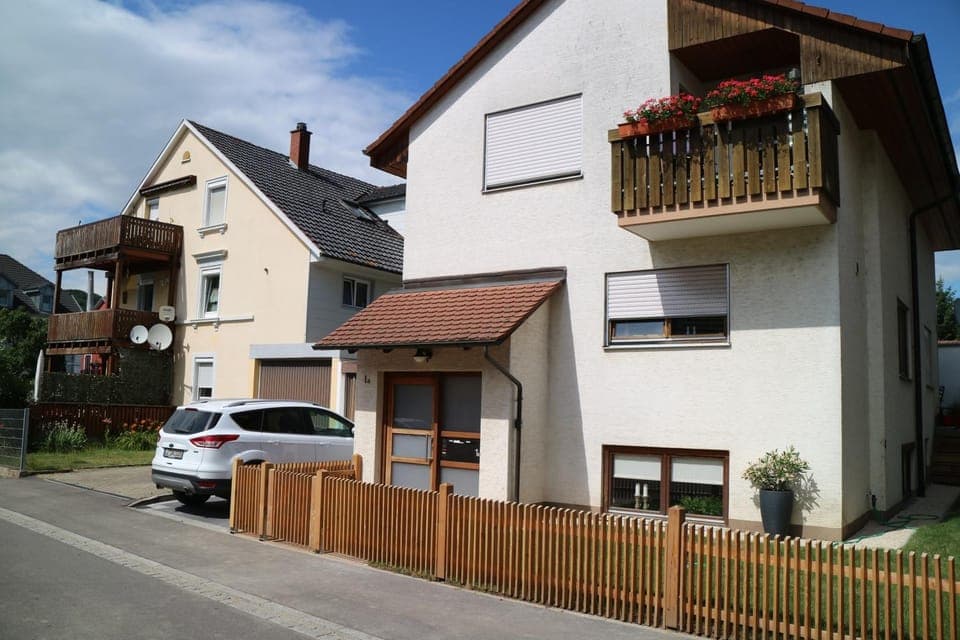 Property building, Facade/entrance, Spring, Day, On site