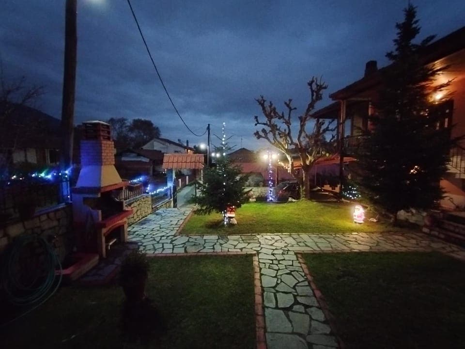 Property building, Night, Garden