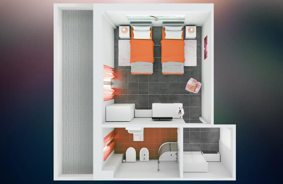 Bathroom, View (from property/room), Balcony/Terrace, Photo of the whole room, Bedroom