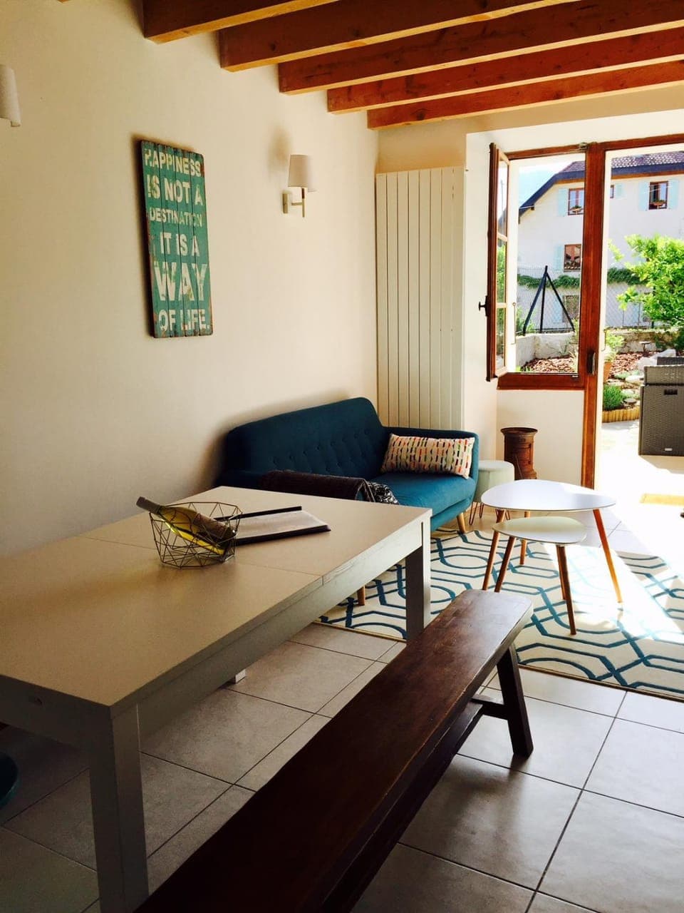 Patio, Living room, Dining area