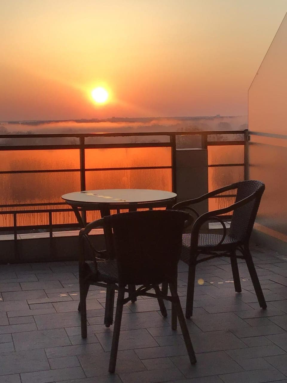 View (from property/room), Balcony/Terrace, Sunrise