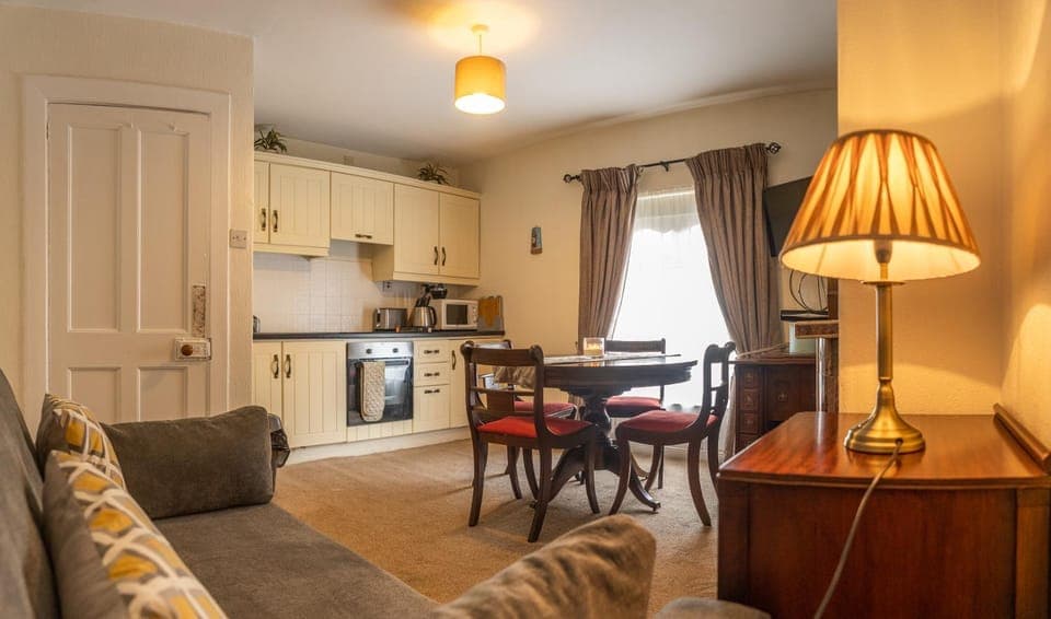 Kitchen or kitchenette, Living room, Dining area