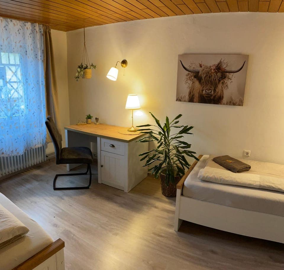 Photo of the whole room, Seating area