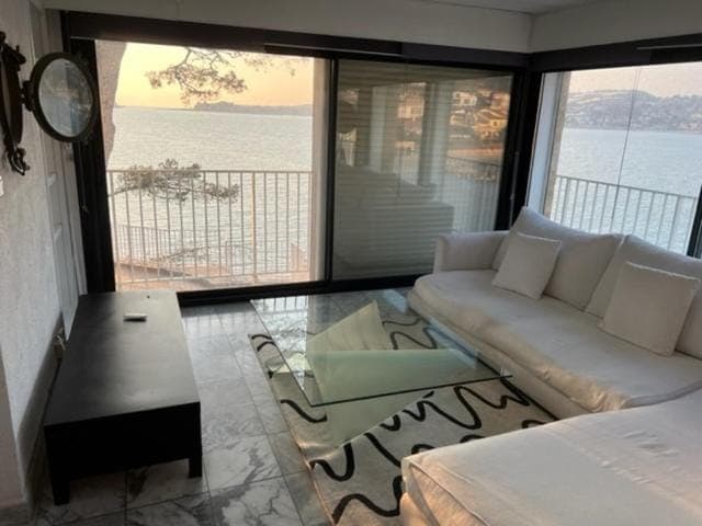 Natural landscape, Living room, Seating area, Sea view