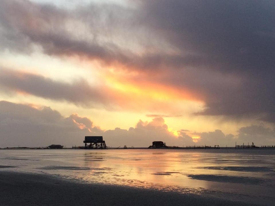 Nearby landmark, Natural landscape, Beach, Sunset