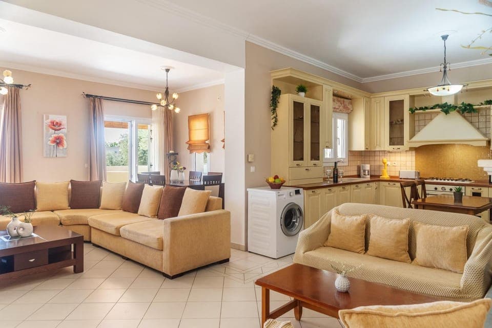 Living room, kitchen