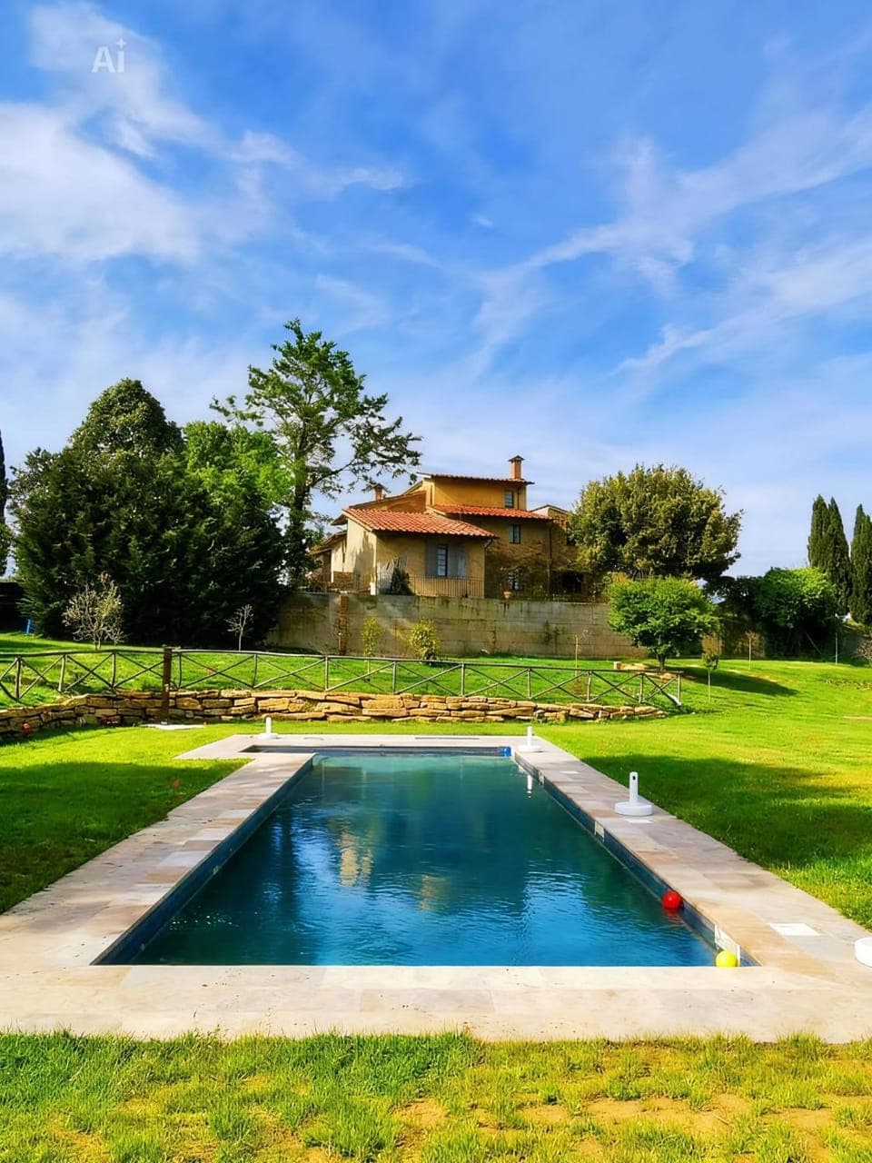 Spring, Garden view, Swimming pool