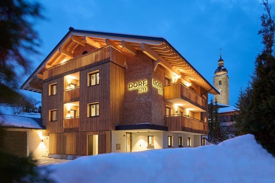 Property building, Day, Night, Winter