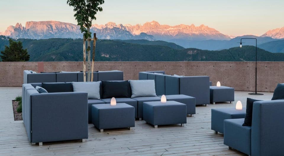 Lounge or bar, Seating area, Mountain view, Sunset
