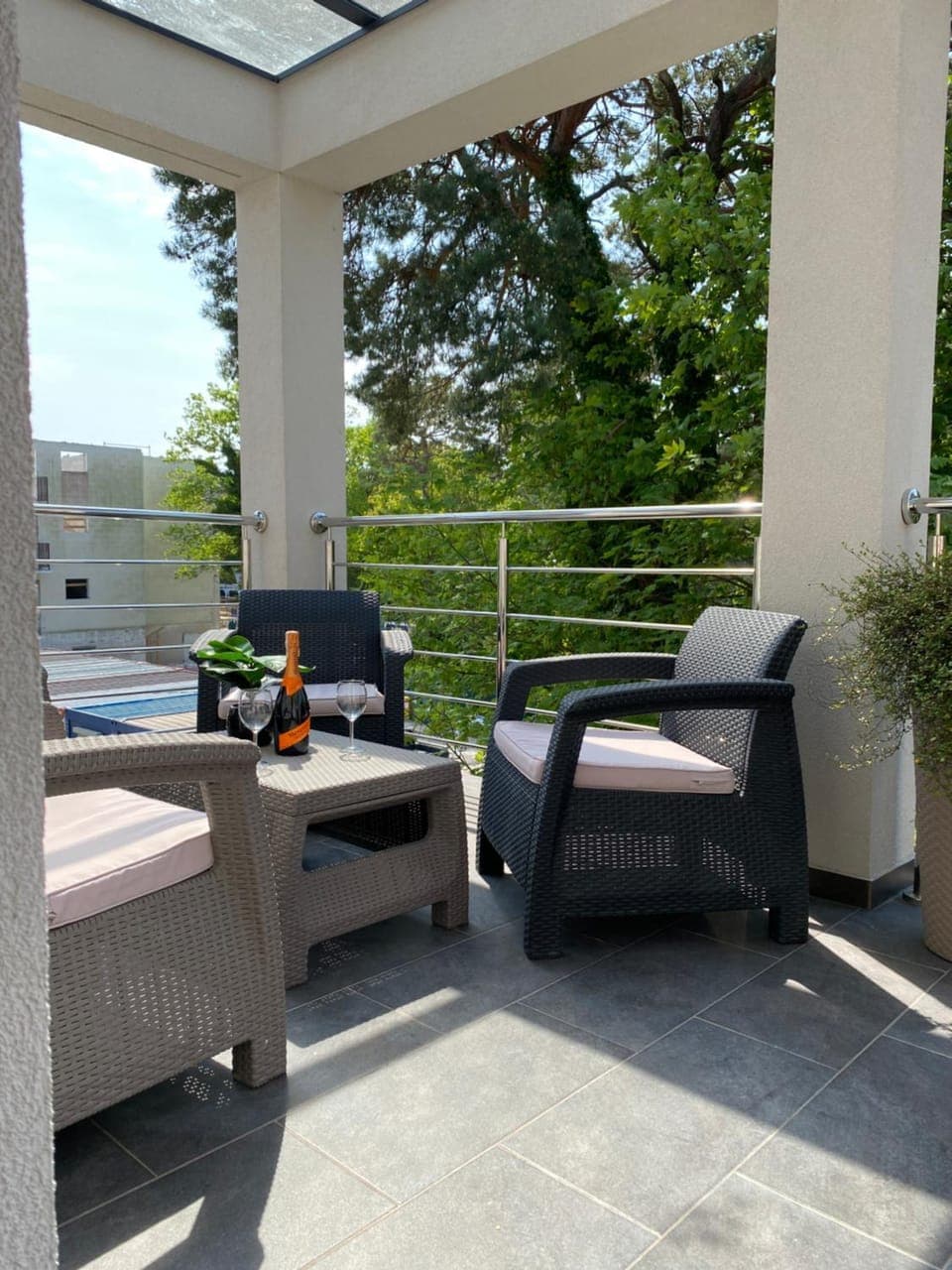 Patio, Balcony/Terrace, Garden view