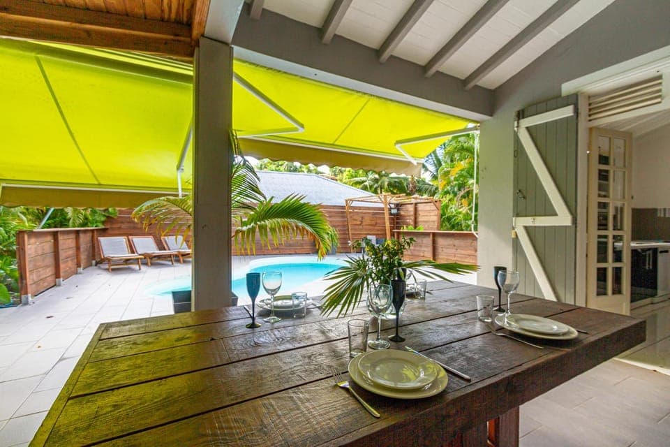 Patio, Pool view