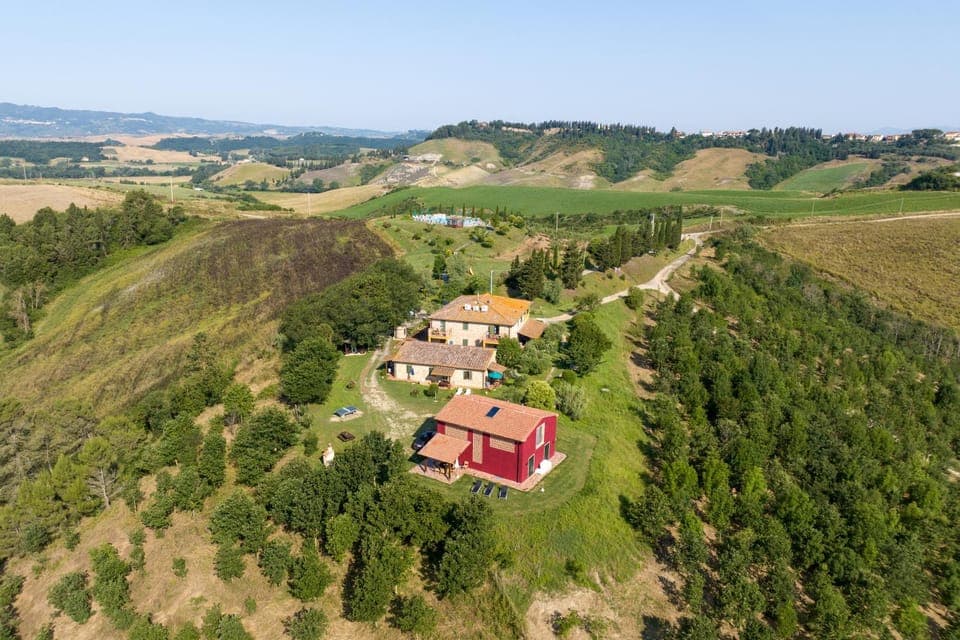 Property building, Natural landscape, Bird's eye view, Garden