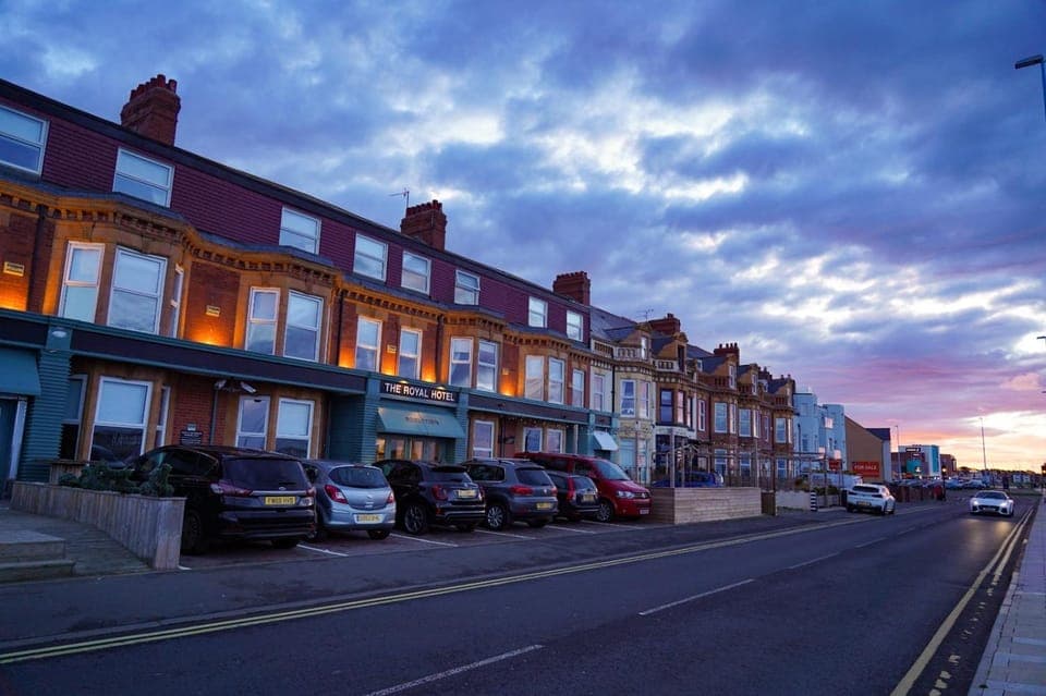 Property building, Street view, Sunset
