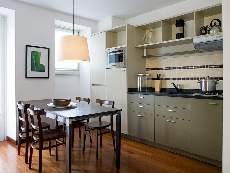 Kitchen or kitchenette, Living room, Dining area