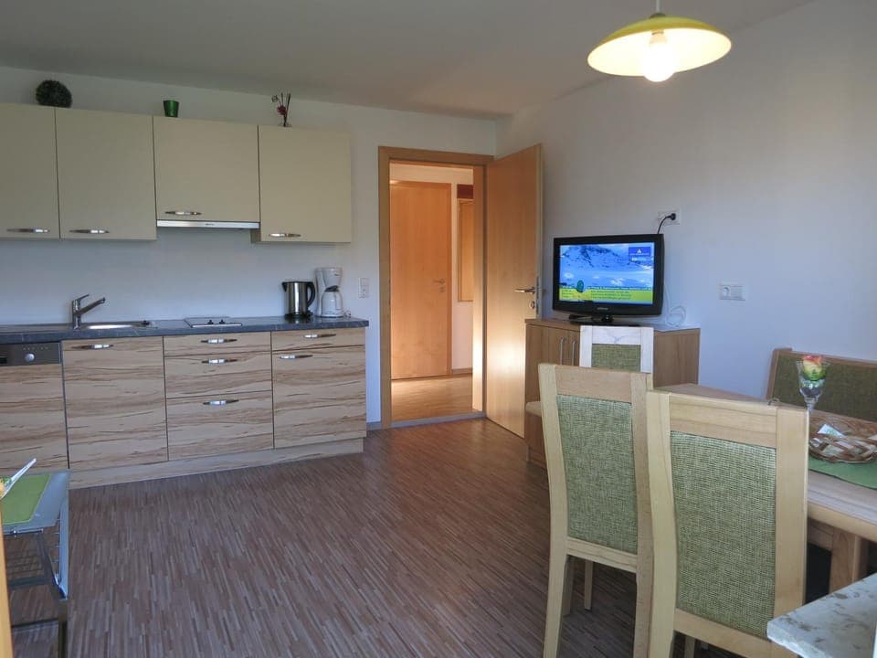 Kitchen or kitchenette, Living room, Dining area