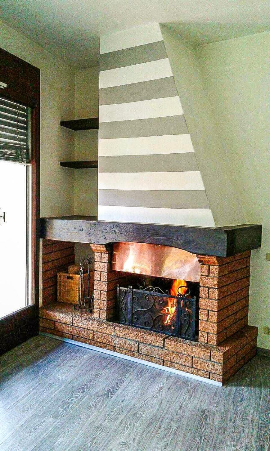 Living room, fireplace