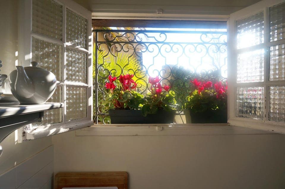 Kitchen or kitchenette, Garden view