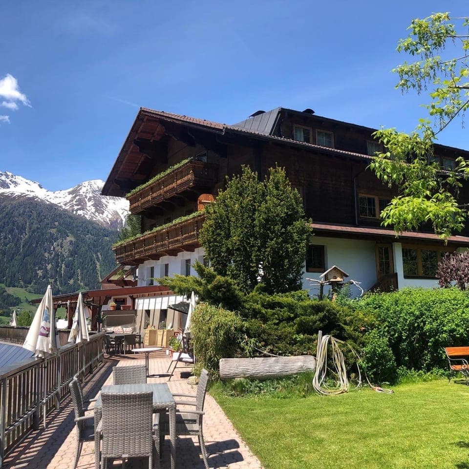 Property building, Facade/entrance, Spring, Garden view, Mountain view