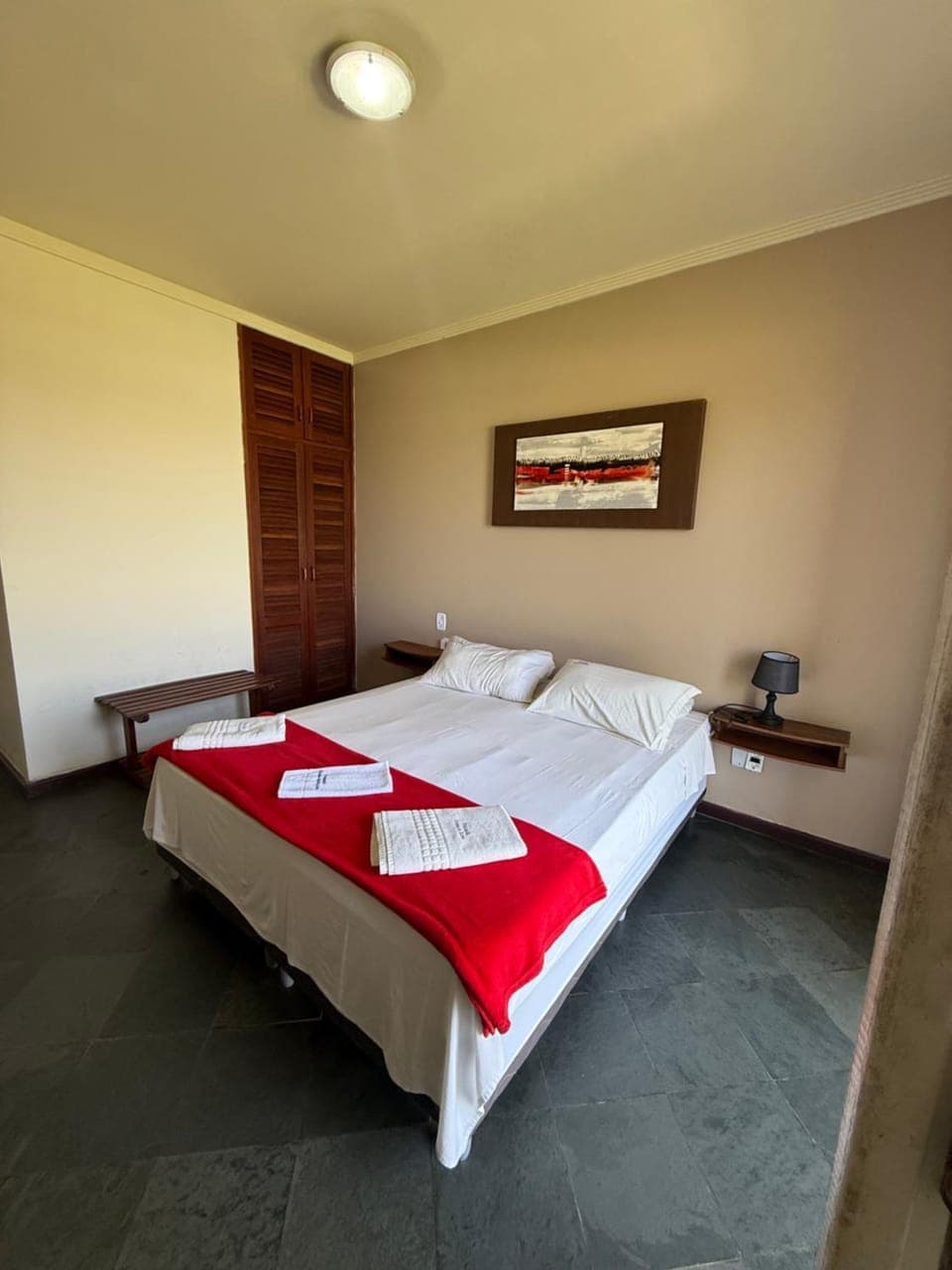 Bed, Photo of the whole room, Bedroom, towels, wardrobe