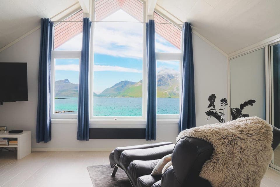 Natural landscape, Living room, Seating area, Mountain view, Sea view