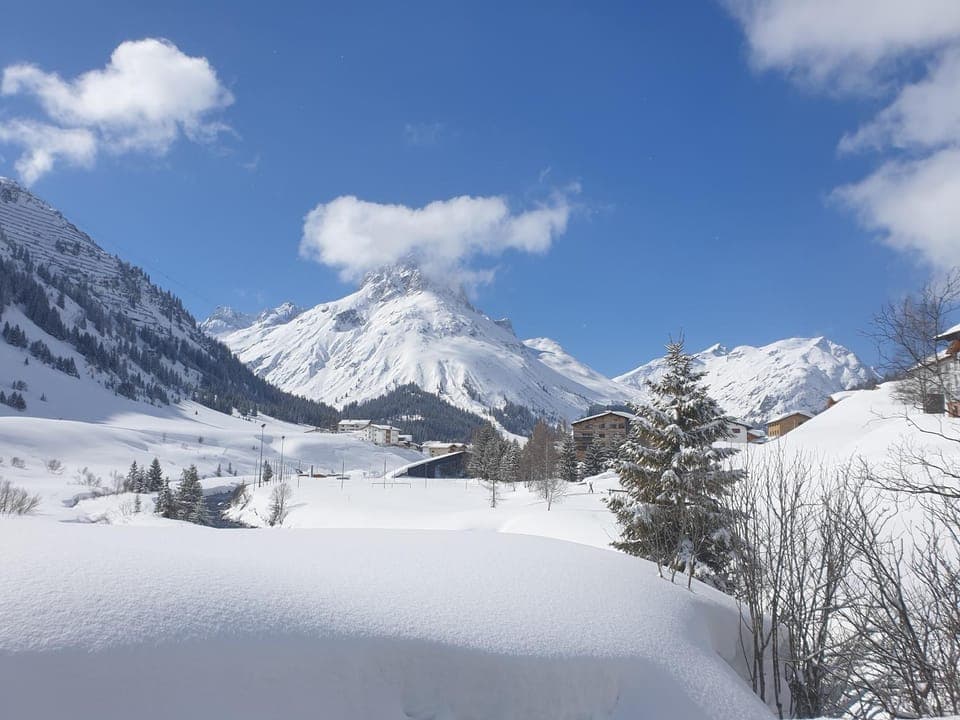 Natural landscape, Winter, Mountain view