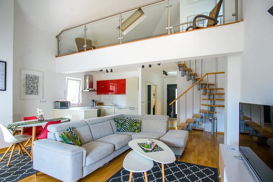 Kitchen or kitchenette, Living room, Dining area