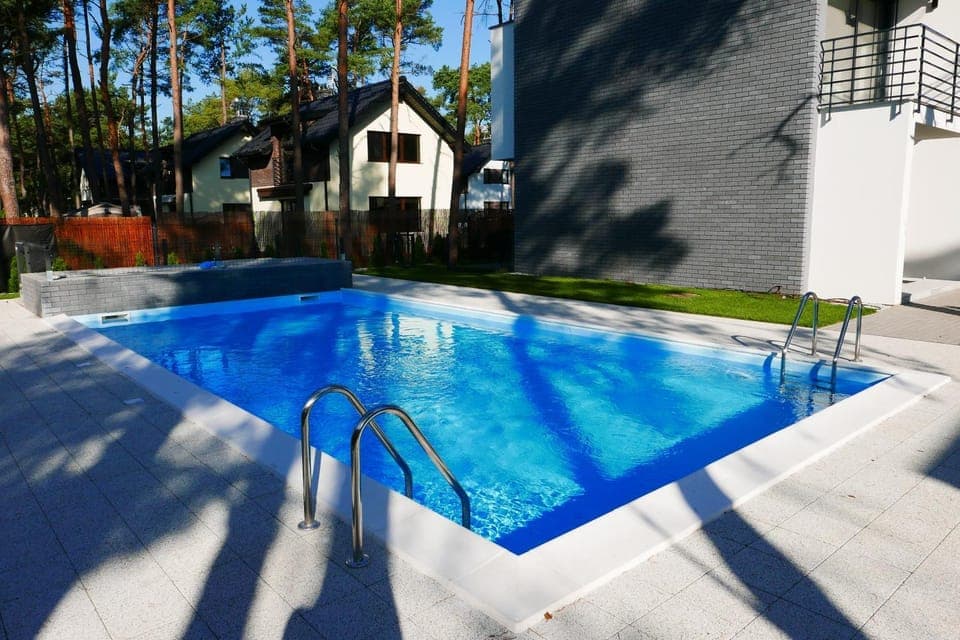 Summer, Swimming pool, Swimming pool, Sunrise