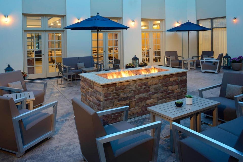 Property building, Patio, View (from property/room), Seating area