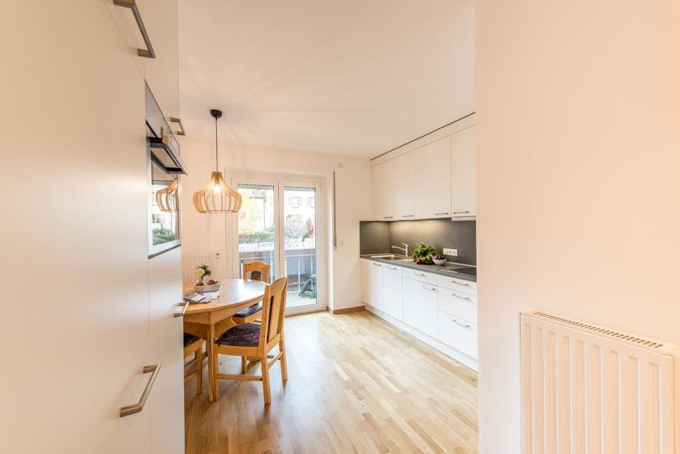 Kitchen or kitchenette, Living room, Dining area