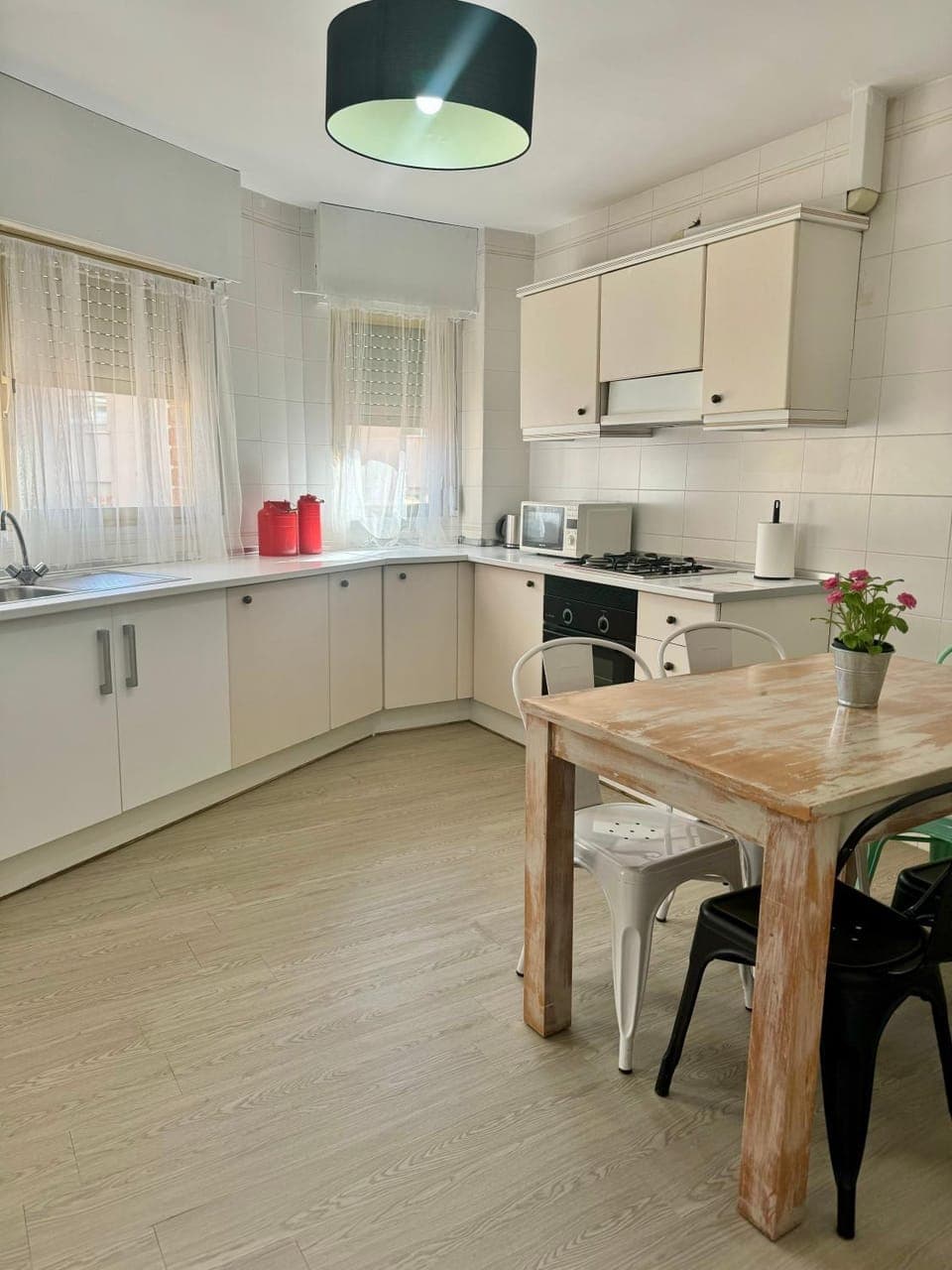 Kitchen or kitchenette, stove, kitchen