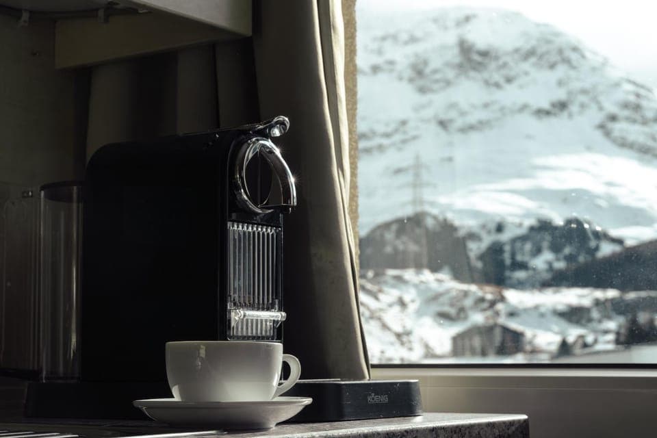 Natural landscape, Winter, Coffee/tea facilities, Kitchen or kitchenette, Mountain view