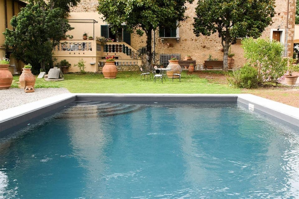 Property building, Summer, Garden, Garden view, Pool view, Swimming pool, Swimming pool