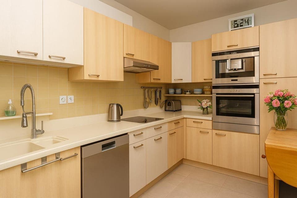 dishwasher, microwave, oven, stove, stove, toaster, toaster, kitchen, kitchen